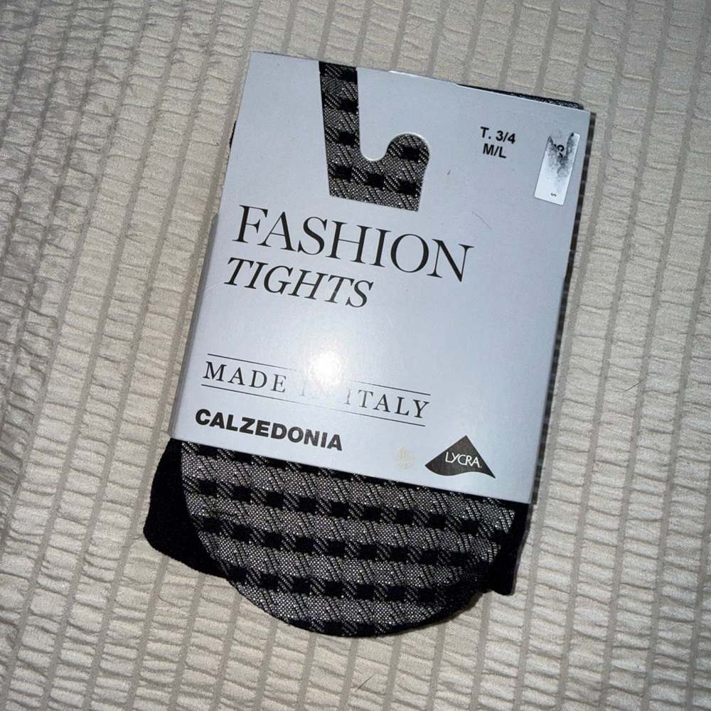Calzedonia NWT Black Textured Tights m/l
